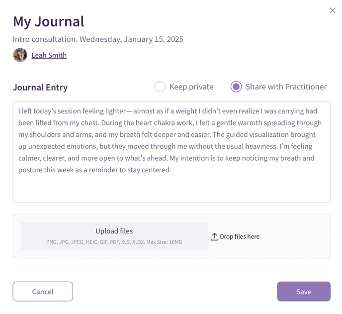 Client Journal